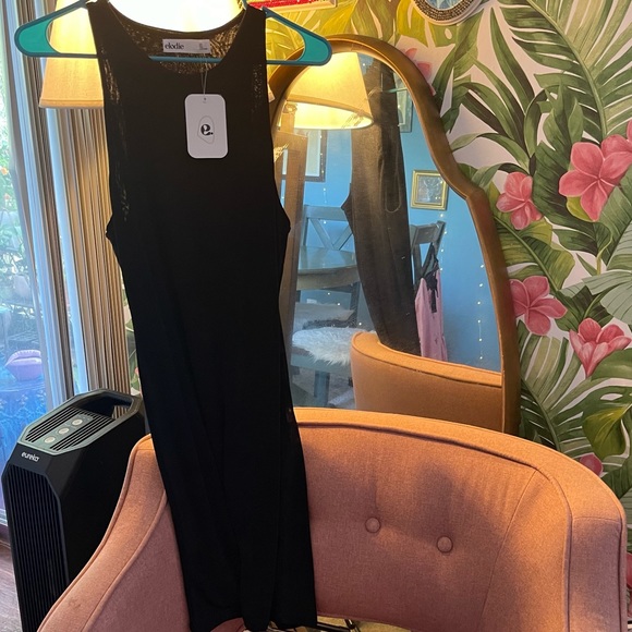 ELODIE Sleeveless Black Mini Dress - Picture 4 of 5